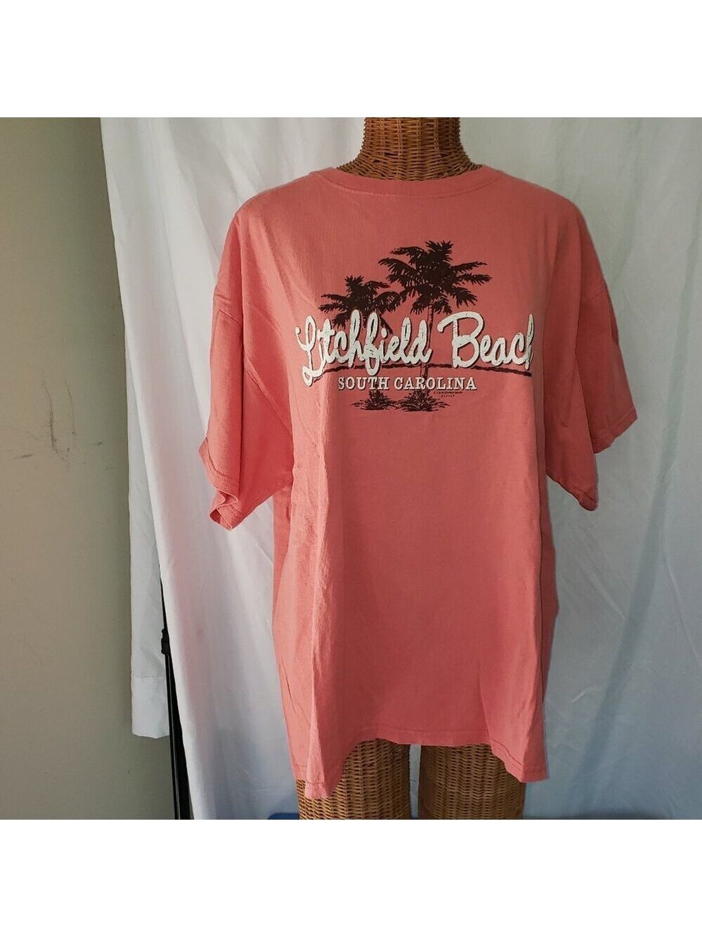 Delta Women's Large Pink Litchfield Beach South Carolina T-Shirt - XL